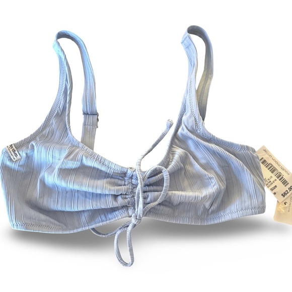 Rhythm bikini top in a "lite blue" ribbed - sz M - Picture 4 of 10